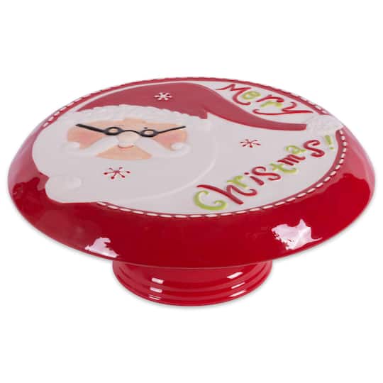 DII® Ceramic Santa Cake Plate with Stand